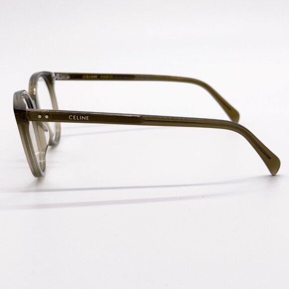 NEW CELINE CL50068I 093 WOMEN CAT EYE KHAKI EYEGLASSES CELINE - Picture 6 of 9